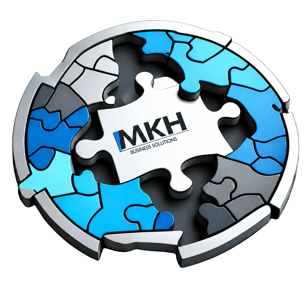 MKH Business Solutions circular puzzle emblem
